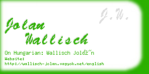 jolan wallisch business card